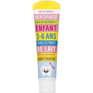 Monoprix Dentifrice enfant 2-6 ans go&ucirc;t fraise