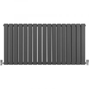 Image de Monster shop Radiateur Plat Mural 60 x 119 cm Gris Anthracite Pour Salle de Bain, Cuisine, Maison Moderne Design Scandinave [Kit de Fixations, Brosse de Nettoyage