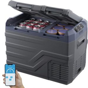 VEVOR Réfrigérateur Portable à Compression 32 L Double Zone, Mini Frigo de Voiture 12/24 V CC et 100-240 V CA, Glacière -20 °C à 20 °C Température Réglable, pour Camion Bateau Maison Camping Extérieur