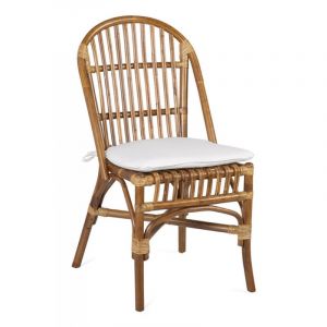 Décoration d'Autrefois Chaise en rotin beige