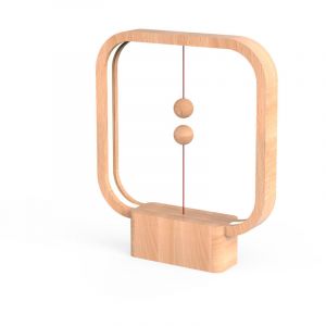 Allocacoc Heng Balance Lamp Square Light Wood - Lampe LED design USB