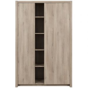 Image de Calicosy Armoire 2 portes avec 5 niches de rangement GAMI - fabrication française - GAMI Chêne