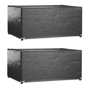 VidaXL Housses salon de jardin2pcs 8œillets 180x135x80cm rectangulaire