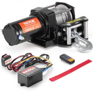 Treuil Électrique Vtt Utv-Vevor-Télécommande Sans Fil Et Filaire, Étanchéité Ip55, Treuil Pour Remorquage Vtt Utv