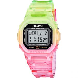 Calypso Montre Mixte Color Splash - K5874-4 Bracelet Plastique Jaune