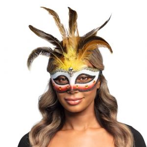 Boland 71986 - Masque oculaire sorcier vaudou, masque tête de mort, accessoires pour costumes, carnaval, fête à thème et Halloween