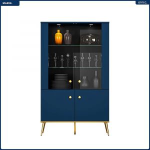 Armoire Vitrine - H.150 x L.92 x P.40 cm - MARIN