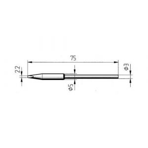 Ersa 0212FDLF Panne de fer à souder forme de burin, droite Taille de la panne 2 20 mm Contenu 1 pc(s) A752832