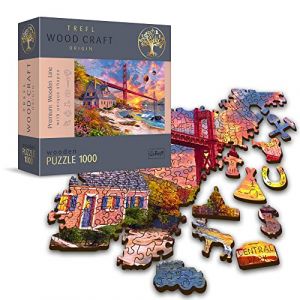 Image de Trefl Puzzle en Bois - Sunset at Golden Gate Wood Craft