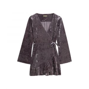 Superdry Robe portefeuille courte en velours femme