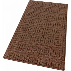 Tapis de Cuisine 3D Coureur Bordé Absorbant Antidérapant Lavable En Différentes Tailles Marron - 57x115 cm