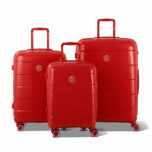 Set de 3 Valises Rigides Citadine, Rouge Patou