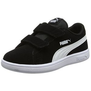 Puma Smash V2 SD V PS, Sneakers Basses Mixte Enfant, Noir Black White, 34 EU