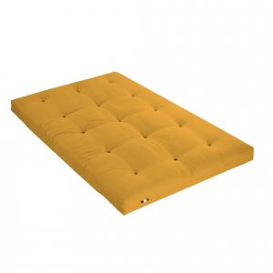 Matelas Futon Coton Ocre 160 x 200 cm