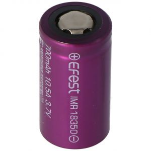 Efest Purple IMR18350 - Batterie Li-Ion 700mAh 3.7V (p&ocirc;le positif &agrave; plat)