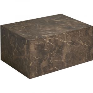 Pula - table basse - effet marbre - 80 cm - marron
