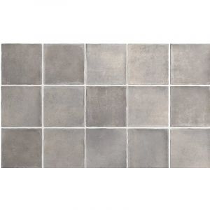 ARGILE CONCRETE 10x10 cm - Carrelage aspect zellige argile mate nuancé.