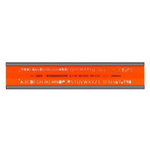 Studygraph by Graph'it - Normographe pour Dessin Technique, Carte et Schémas - Trace Lettres ISO - 5 mm - Architectographe - Plastique Résistant Anti-choc - 20,9 x 3,7 cm