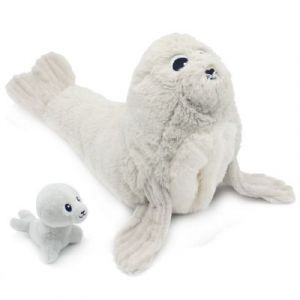 Les Déglingos Peluche Ploufou maman et bébé Les Ptipotos (35 cm)