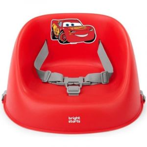 Image de Bright Starts Réhausseur de Chaise Bébé Disney Cars My Spot Facile à Nettoyer, Harnais 3 Points, Sangles Amovibles Lavables, Rouge
