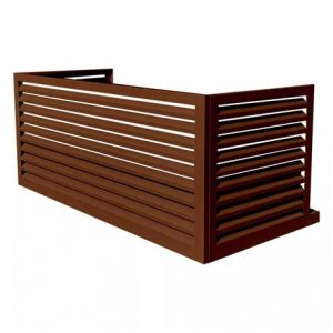 Decoclim Habillage groupe extérieur cache-clim Brun rouge RAL 8012 pour Taille XXL