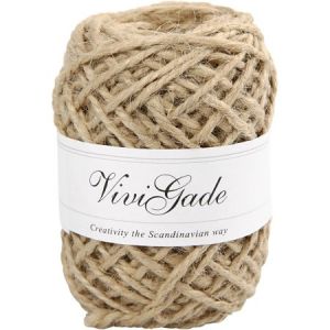 Creotime Ficelle de chanvre naturelle - 1 à 2 mm - 30 m - Naturel