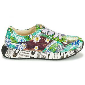 Laura Vita Baskets basses FEMME en cuir vertes et à lacets