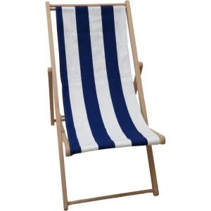 Jardin prive Chilienne agrafée Rayures - Bleu / Blanc