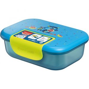 Maped Boîte Repas Ecozen 900ml Raton Laveur - Hermétique et Durable - Ouverture Facile avec Clip Fluo - Passe au Micro-Ondes et Lave-Vaisselle - Matériau biosourcé, Bleu