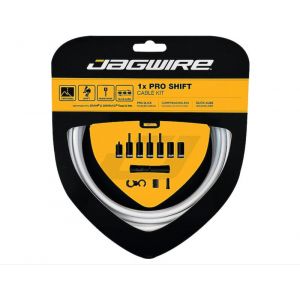 Jagwire 1X Pro Shift Set de câble de dérailleur, blanc Câbles & Gaines