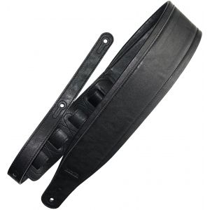 Richter 1647 Backline Series Black sangle guitare largeur 8 cm en cuir synthétique doux