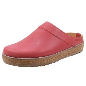 Haflinger 818070-0 Travel-Clog Neo Sabots en Cuir Unisexe pour Adultes, schuhgröße_1:39 EU, Farbe:Rouge