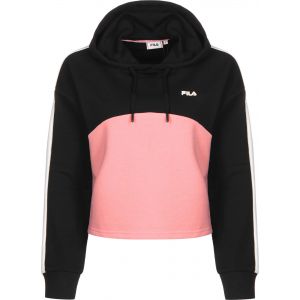 FILA Sweat à capuche, taille S, femme, noir rose