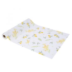 C MIN DE TABLE TISSU DOLCE VITA 28CMX5M BLANC