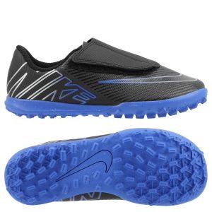 Nike Mercurial Vapor 15 Club Velcro Tf Shadow - Noir/chrome/bleu Enfant - Stabilisé (Tf), pointure 28 - Noir - Taille 28