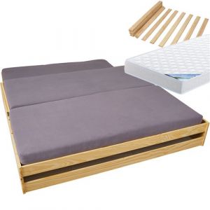 JESSICA - Pack Lit Multifonctions 90x200 + 2 Matelas Ibiza - Altobuy