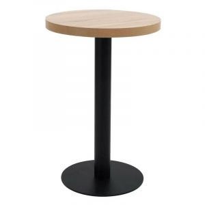VidaXL Table de Bistro MDF Marron Clair 50 cm