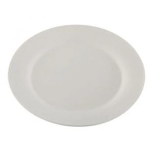 BigBuy Home Assiette Llano Blanche Ronde Porcelaine (27 x 27 cm)
