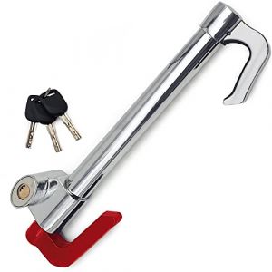 KRASER KR837 Canne Antivol Voiture Volant Pedale Haute Sécurité, Crochet Télescopique Plus Extensible, Bloque Volant Efficace et Dissuassif, Robuste Barre Bloc Anti Vol Universelle Auto, Camping-Car