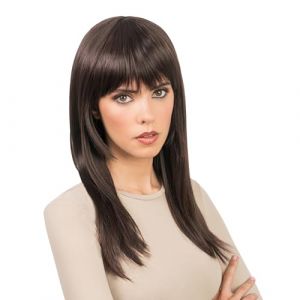 Ruedelafete Perruque Rihanna cheveux longs, Brun