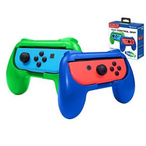 Subsonic Grips manette pour Joy-Cons Nintendo Switch - Pack de 2 poignées de confort pour Joy Cons Bleu et Vert