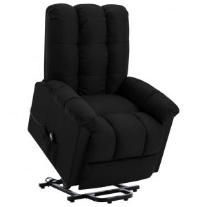 Image de VidaXL Fauteuil inclinable Noir Tissu. Produit Neuf ! Garantie 0 ans !