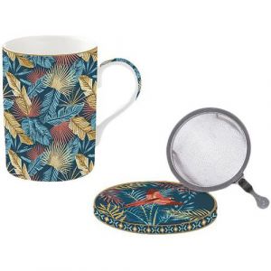 Easy life COFFRET TISANIERE EN PORCELAINE FILTRE INOX EQUATEUR- EASYLIFE