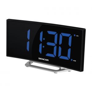 Sencor Réveil avec affichage LCD et thermomètre,5W/1xCR2032/5V noir