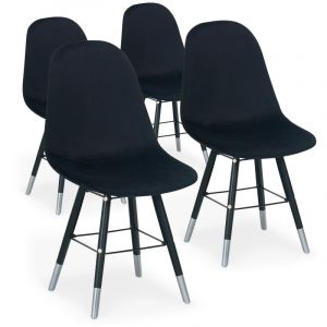Chaise Comparer 439 Velours Noir Offres By7g6f nkNX0Pw8O