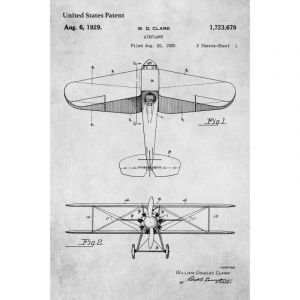 Image de Artis Tableau sur toile brevet avion 30x45cm