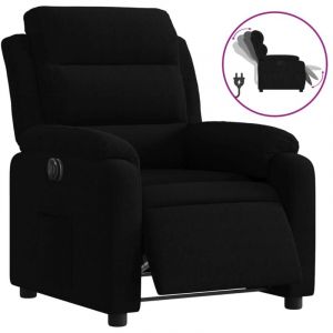 VidaXL Fauteuil Inclinable &Eacute;lectrique, Chaise de Relaxation avec Dossier, Si&egrave;ge avec Accoudoirs, Fauteuil TV de Salon, Moderne, Noir Velours 3205076