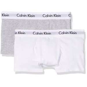 Calvin Klein Modern Trunk Boxer, Blanc (White/Grey HTR 926), 140 Centimeters (Taille Fabricant: 8-10) Garçon