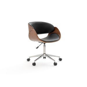 Fauteuil de bureau à roulettes, Zoran Noyer / Noir Taille Taille Unique