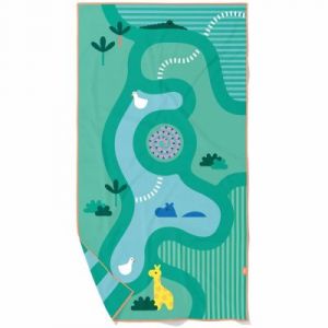 Quut Serviette de plage 2 en 1 Safari (180 x 100 cm)